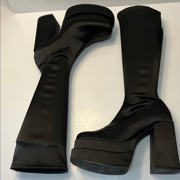 Steve Madden Cypress Platform Knee High Boots, black, size 11 - Picture 5 of 15